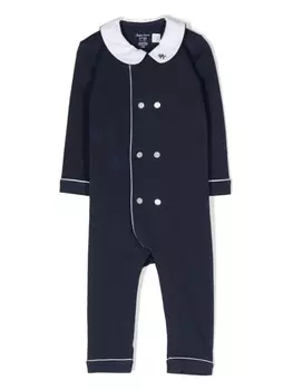 Ralph Lauren Kids пижама с вышитым логотипом, синий