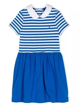 Ralph Lauren Kids платье из джерси в полоску, синий