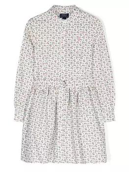 Ralph Lauren Kids платье Поло Пони, белый