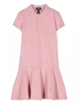 Ralph Lauren Kids платье Поло Пони, розовый