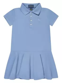 Ralph Lauren Kids платье-поло с вышитым логотипом, синий