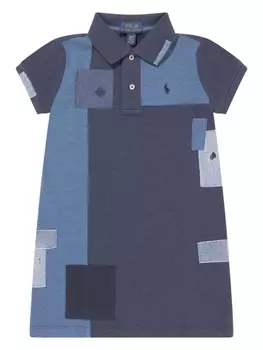 Ralph Lauren Kids платье-поло с вышивкой Polo Pony, синий