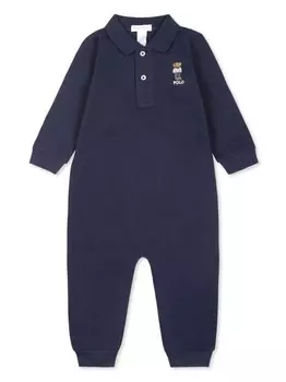 Ralph Lauren Kids Polo Bear хлопок babygrow, синий