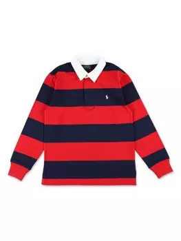 Ralph Lauren Kids полосатая хлопковая рубашка-поло, красный