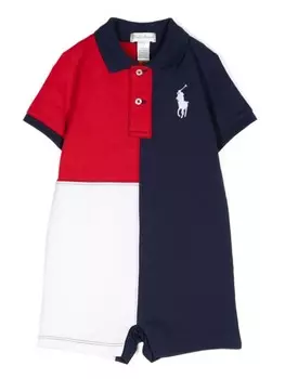Ralph Lauren Kids ромпер Big Pony, синий
