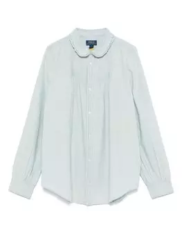 Ralph Lauren Kids рубашка из ткани шамбре, синий
