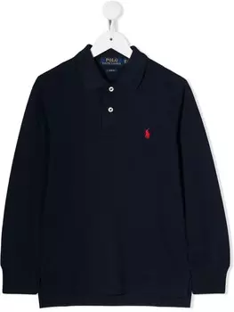 Ralph Lauren Kids рубашка-поло с вышитым логотипом, синий