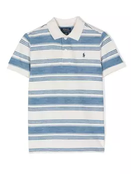 Ralph Lauren Kids рубашка поло в полоску, синий