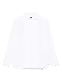 Ralph Lauren Kids рубашка с защипами, белый