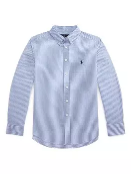 Ralph Lauren Kids рубашка в полоску, синий