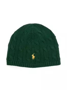 Ralph Lauren Kids шапка-бини с мотивом Polo Pony, зеленый
