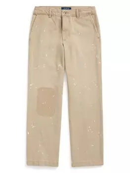 Ralph Lauren Kids широкие брюки в технике пэчворк, серый