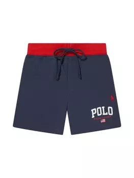 Ralph Lauren Kids шорты с логотипом, синий