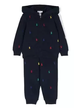 Ralph Lauren Kids спортивный костюм с вышивкой Polo Pony, синий