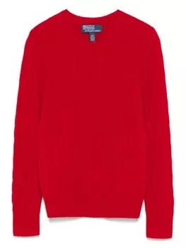 Ralph Lauren Kids свитер фактурной вязки, красный
