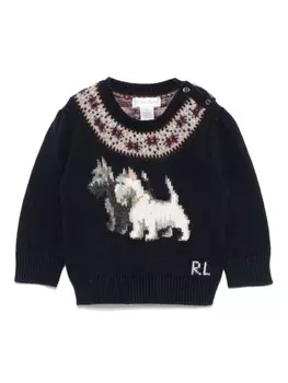 Ralph Lauren Kids свитер, связанный интарсией, синий