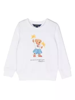 Ralph Lauren Kids толстовка Polo Bear, белый