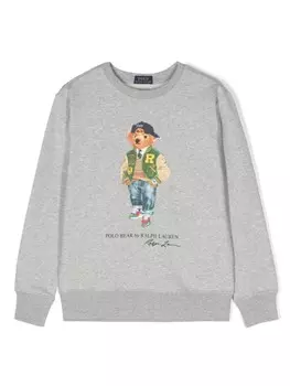 Ralph Lauren Kids толстовка Polo Bear, серый