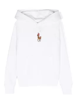 Ralph Lauren Kids толстовка с капюшоном Polo Pony, белый