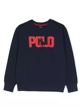 Ralph Lauren Kids толстовка с логотипом Polo Pony, синий