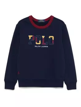 Ralph Lauren Kids толстовка с вышитым логотипом, синий