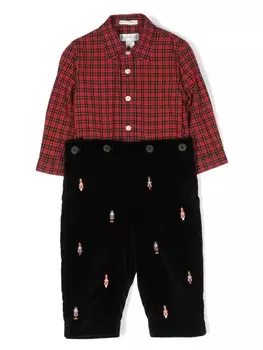 Ralph Lauren комбинезон с вышивкой, красный