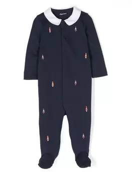 Ralph Lauren комбинезон с вышивкой, синий
