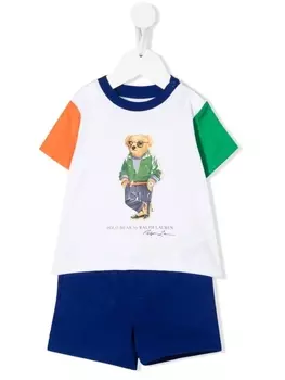 Ralph Lauren комплект из футболки и шортов Polo Bear, синий