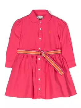 Ralph Lauren комплект из платья и блумеров с логотипом Polo Pony, розовый
