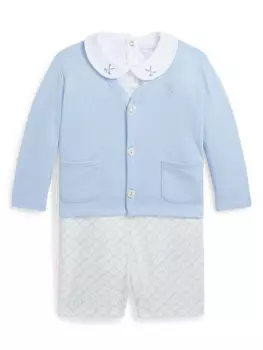 Ralph Lauren комплект из ромпера, комбинезона и топа, синий