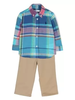 Ralph Lauren комплект из рубашки и брюк в клетку, синий