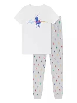 Ralph Lauren комплект из топа и брюк с логотипом Polo Pony, мультиколор