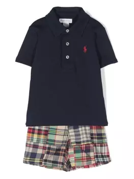 Ralph Lauren комплект из топа и шортов в клетку гингем, синий