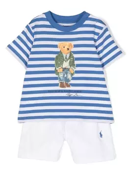 Ralph Lauren комплект из топа и шортов с логотипом Polo Pony, синий