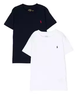 Ralph Lauren комплект из трех футболок с вышитым логотипом, мультиколор