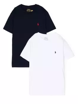 Ralph Lauren комплект из трех футболок с вышитым логотипом, мультиколор
