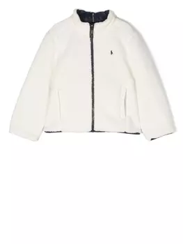 Ralph Lauren куртка на молнии с вышивкой, белый