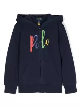 Ralph Lauren куртка с капюшоном и логотипом, синий