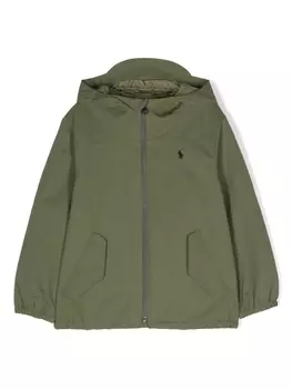 Ralph Lauren куртка с капюшоном и вышивкой, зеленый