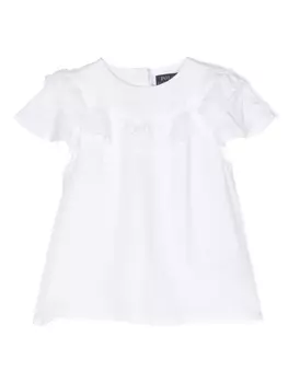Ralph Lauren льняная блузка с оборками, белый
