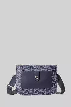 Ralph lauren lauren jamey корзина на холсте с монограммой и логотипом Lauren Ralph Lauren, синий