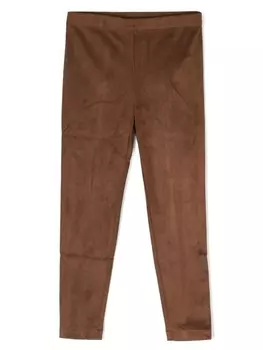 Ralph Lauren легинсы из искусственной замши, коричневый