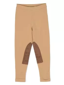 Ralph Lauren легинсы Polo Pony со вставками, коричневый