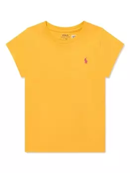 Ralph Lauren logo-embroidered T-shirt, желтый