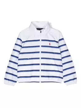 Ralph Lauren непромокаемая куртка в полоску, белый