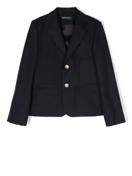 Ralph Lauren однобортный блейзер из шерсти, синий