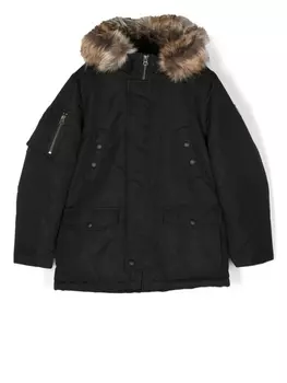 Ralph Lauren парка в стиле милитари с капюшоном, черный