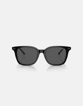 Ralph Lauren - Ph4187 - Блестящие черные солнцезащитные очки прямоугольной формы с серыми линзами