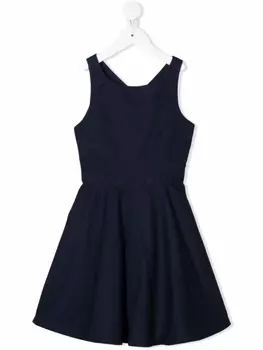 Ralph Lauren платье А-силуэта с перекрестными бретелями, синий