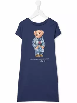 Ralph Lauren платье-футболка Polo Bear, синий